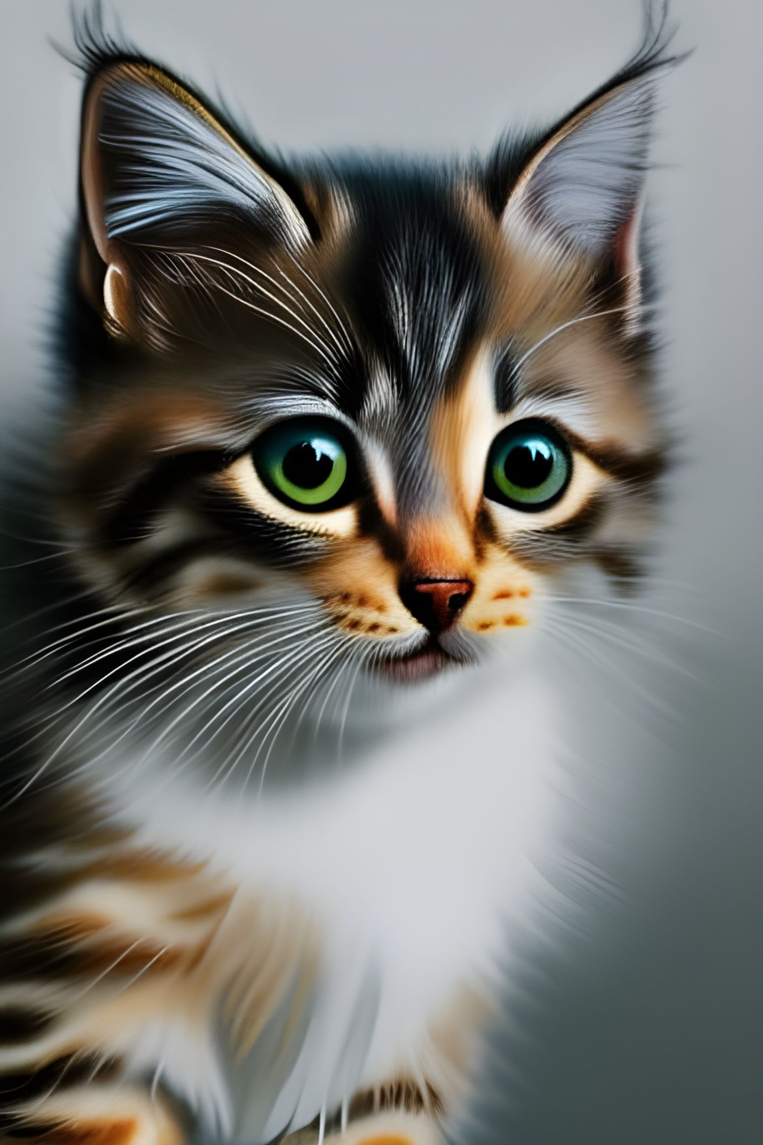 Adorable Kitten Pencil Sketch with Yarn