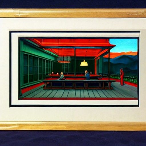 Sorrowful Man in Airbrush Cel-Shaded Style