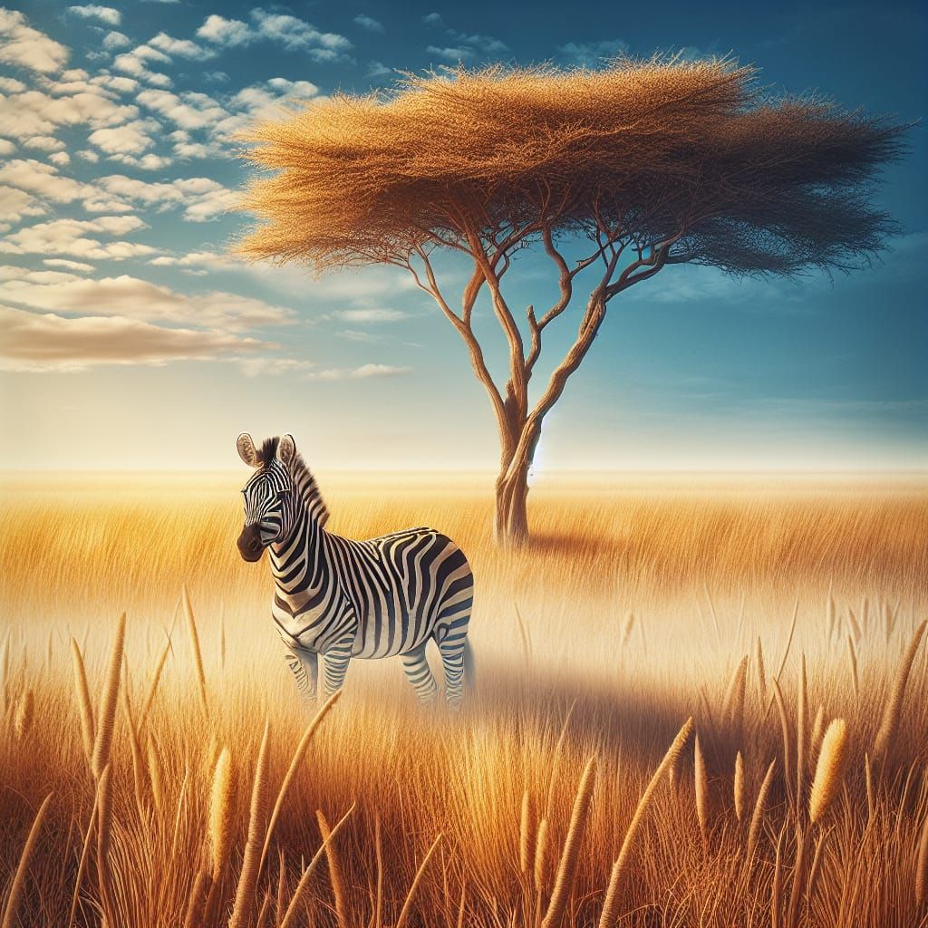 Savannah Scene Without a Zebra in Sight