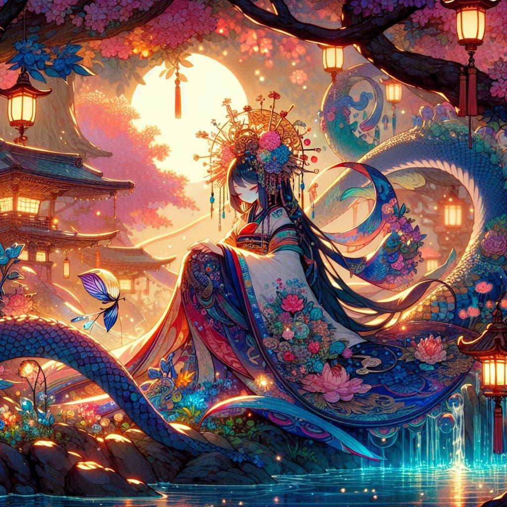 Japanese Folklore Concept Art in 8k Resolution