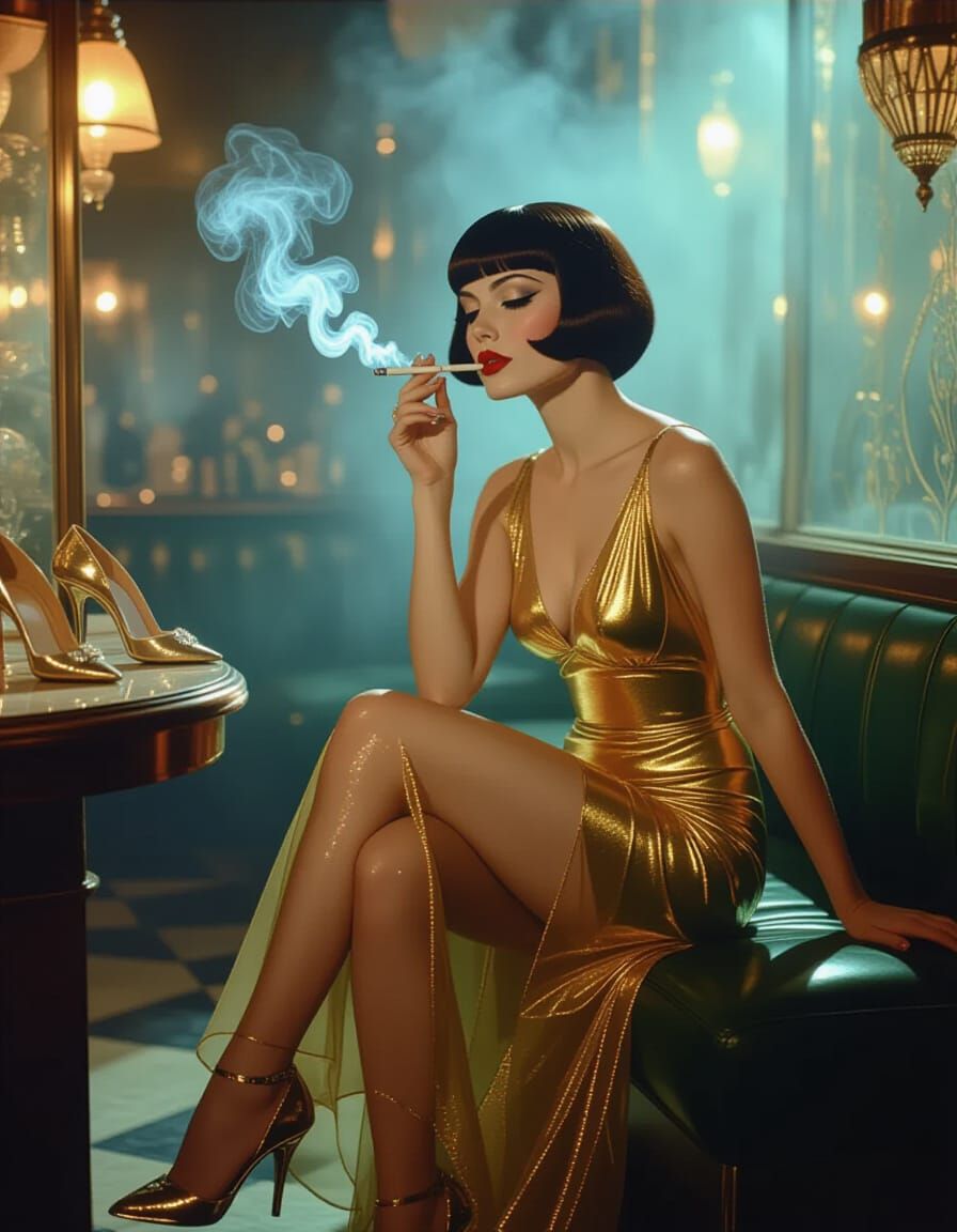 1920s Berlin Woman in Surreal Shop