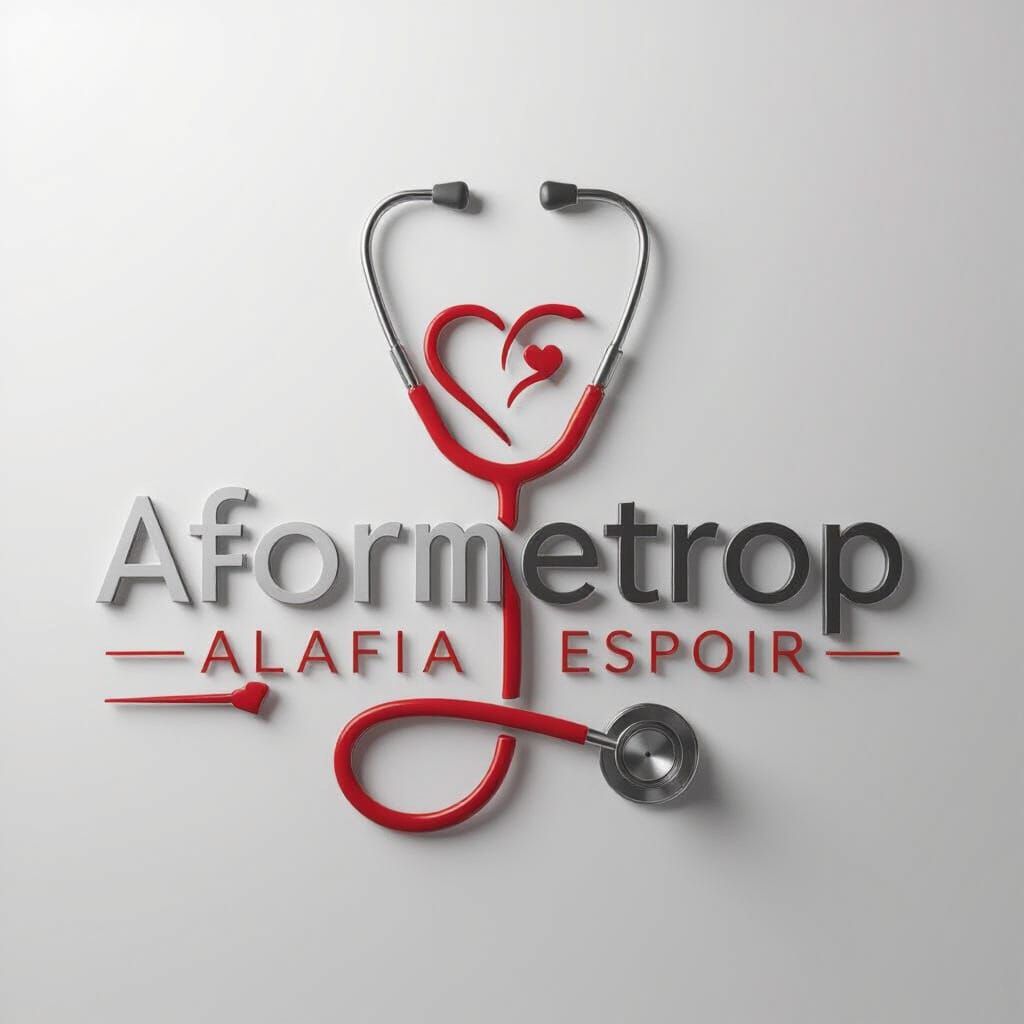 Modern Stethoscope Logo for AFORMETROP ALAFIA ESPOIR
