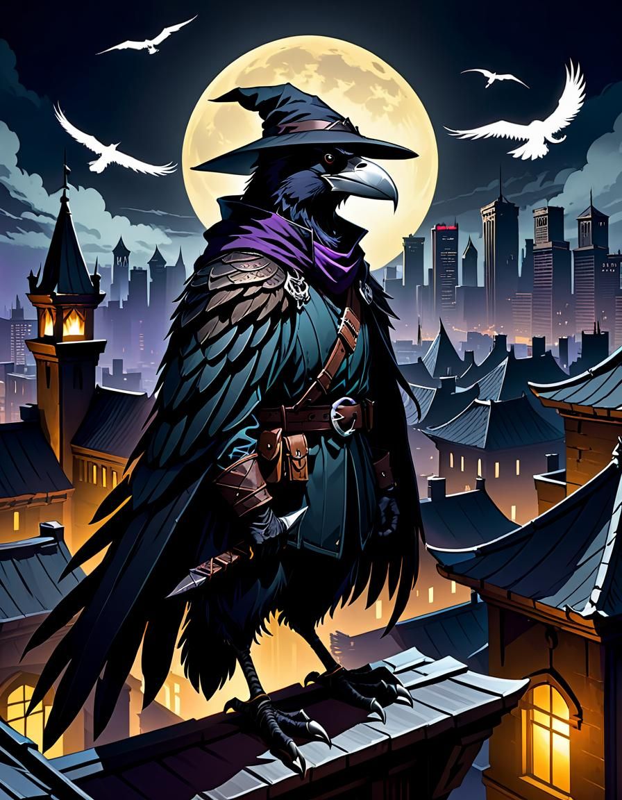 Kenku Rogue in Darkest Dungeon Comic Style