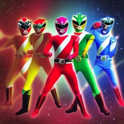 Power Rangers: Holographic Astral Cosmic Illustration