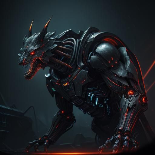 Futuristic Stealth Rat Emerges from Industrial Shadows