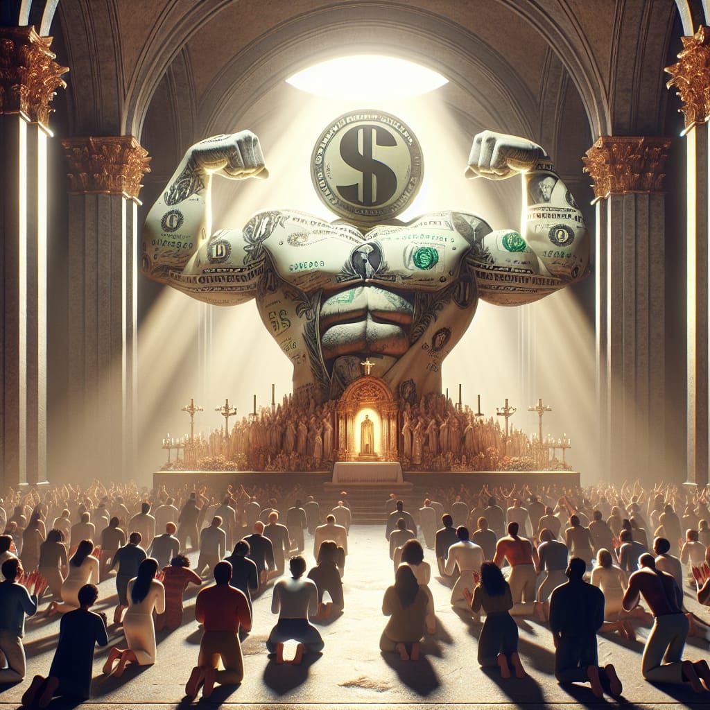 Divine Dollar Idolatry Concept Art