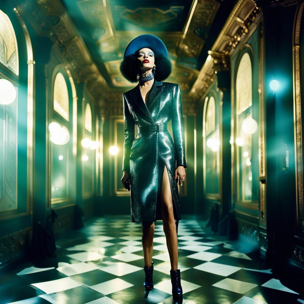 Persia Numan in Smokey Club, Photorealistic Portrait