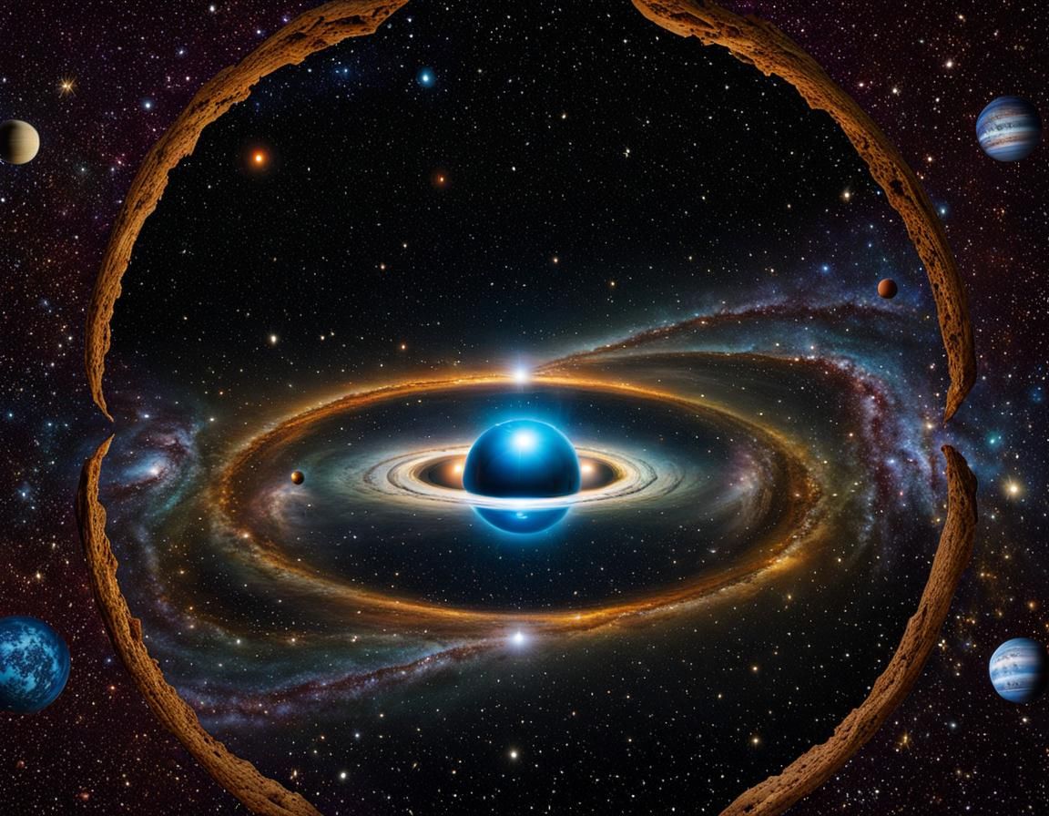 Abstract AI Image: Time and Curiosity