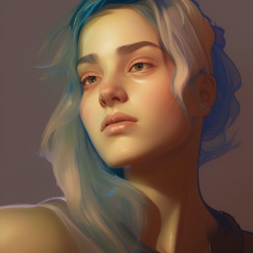 Detailed Portrait of an Israeli Teenager, Digital Art