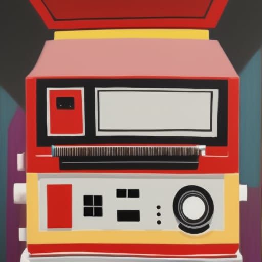 1980s Console Close-Up: A Hyperrealistic Portrait