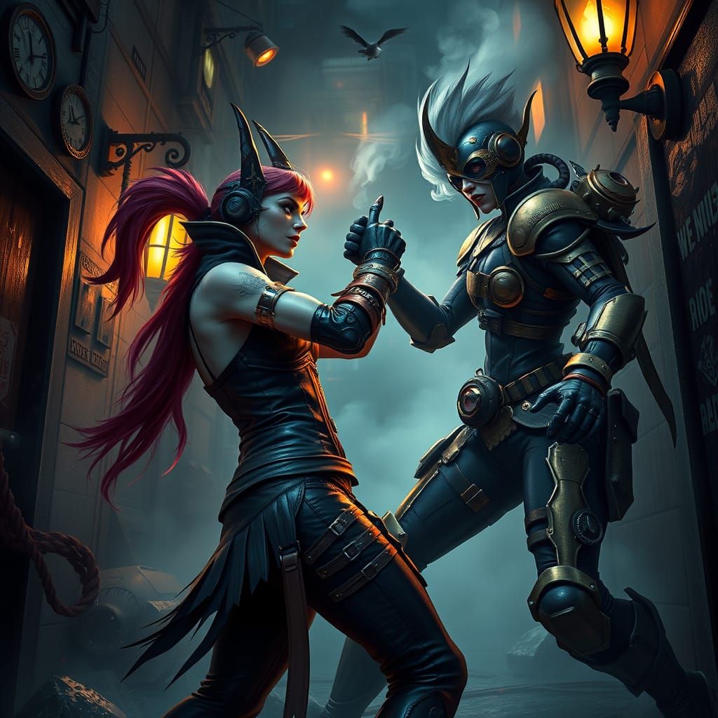 Steampunk Rivals Clash in Zaun's Fog-Shrouded Alleys