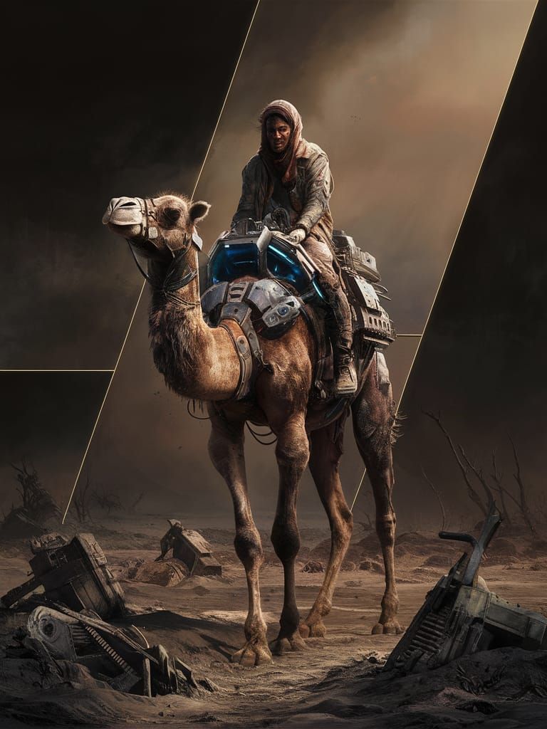 Nomad in post/apocalyptic desert.