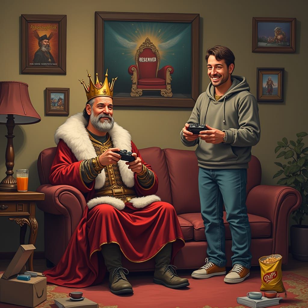 King on Sofa: Casual Gaming Royalty