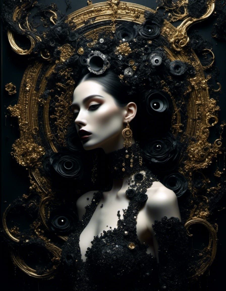 Elegant Gothic Landscape with Mystical Texture