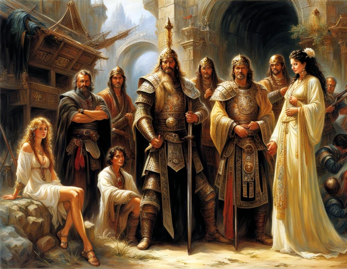 Portrait in Mixed Artistic Styles