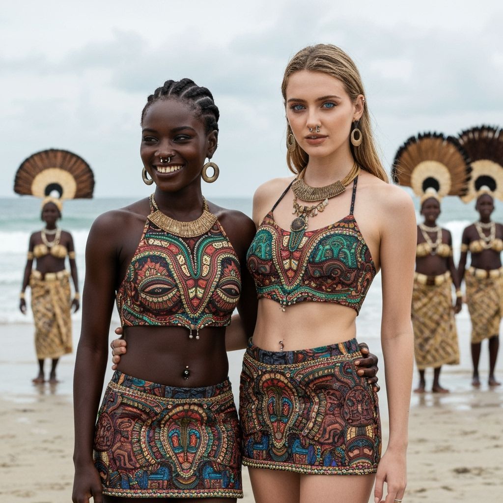 Brazilian Women on Salvador Beach, Photorealistic Style