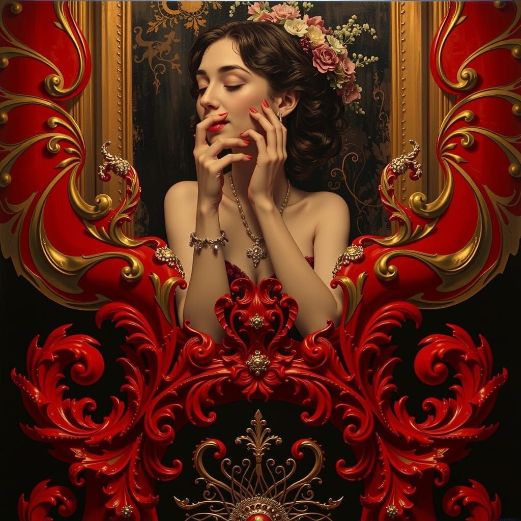 The Great Fire of London in Maximalist Style