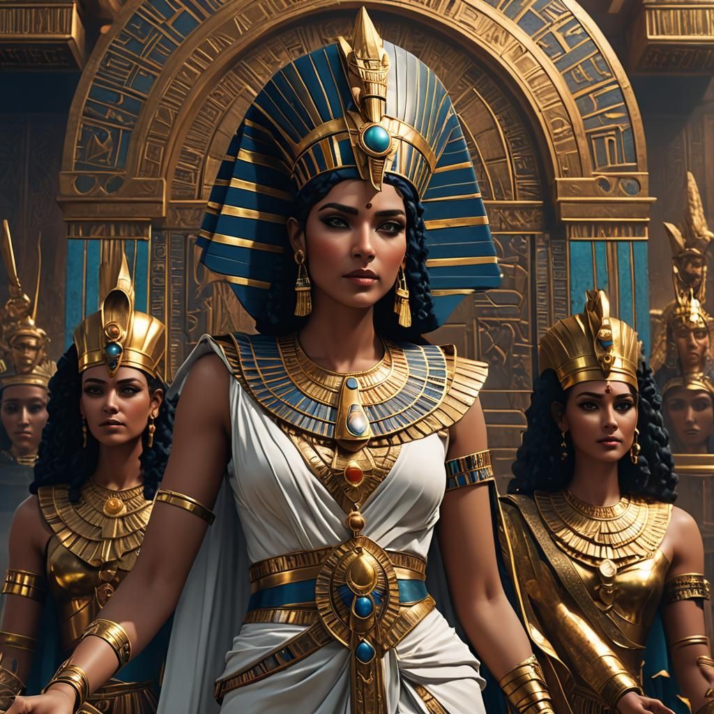 Woman Pharaoh Cleopatra Selene Fantasy Concept Art