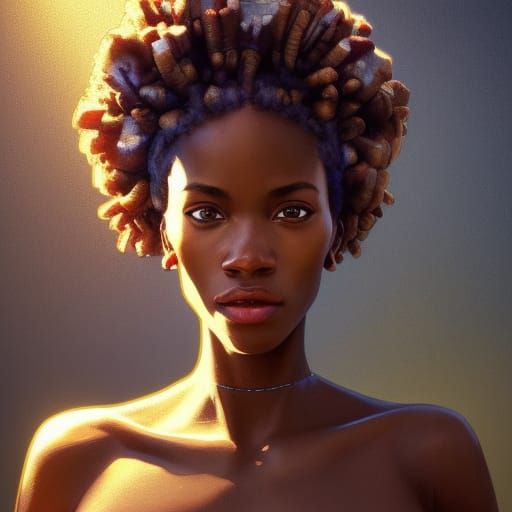 Detailed African Portrait in Artstation Style