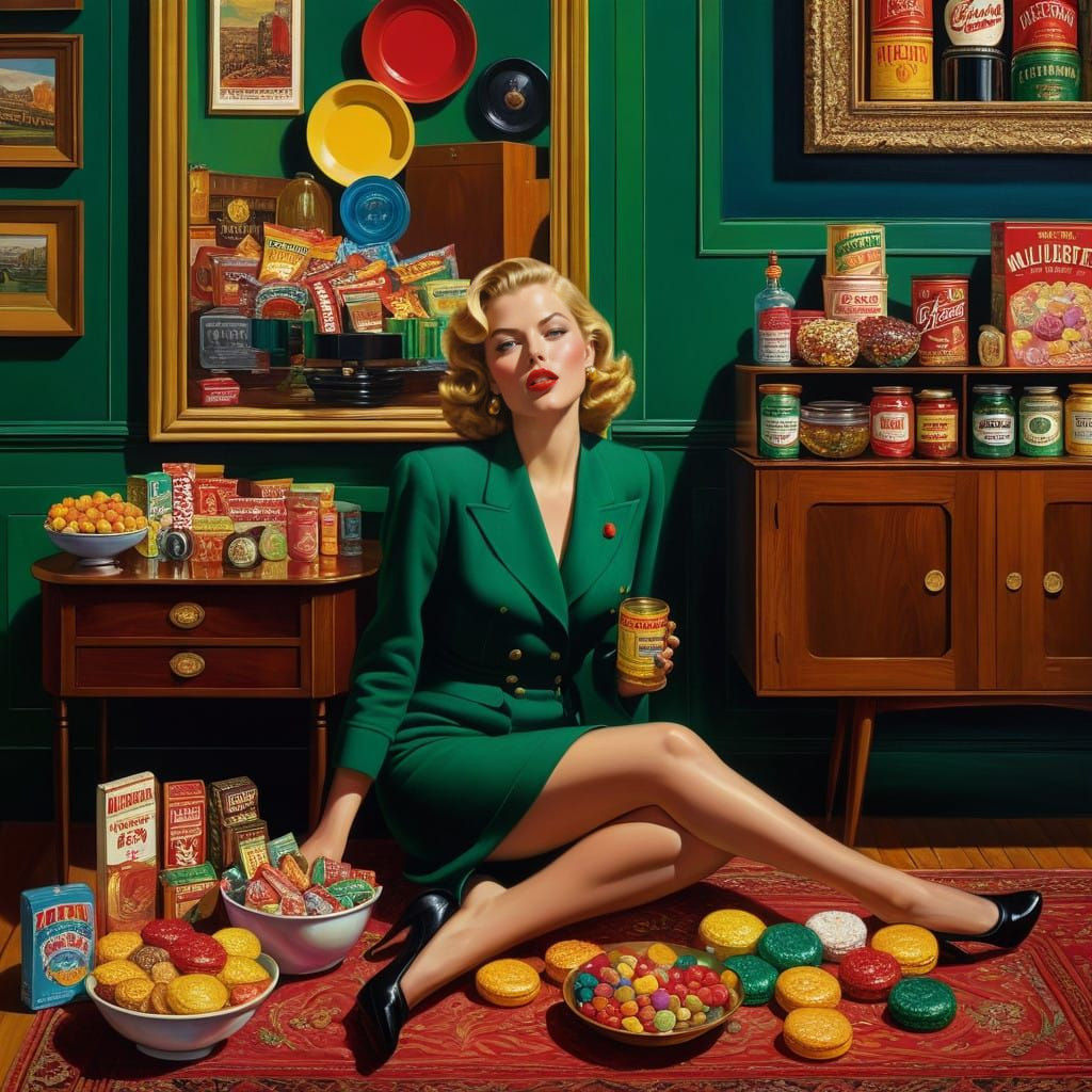 Sugary Delight in a Vintage Snack Paradise