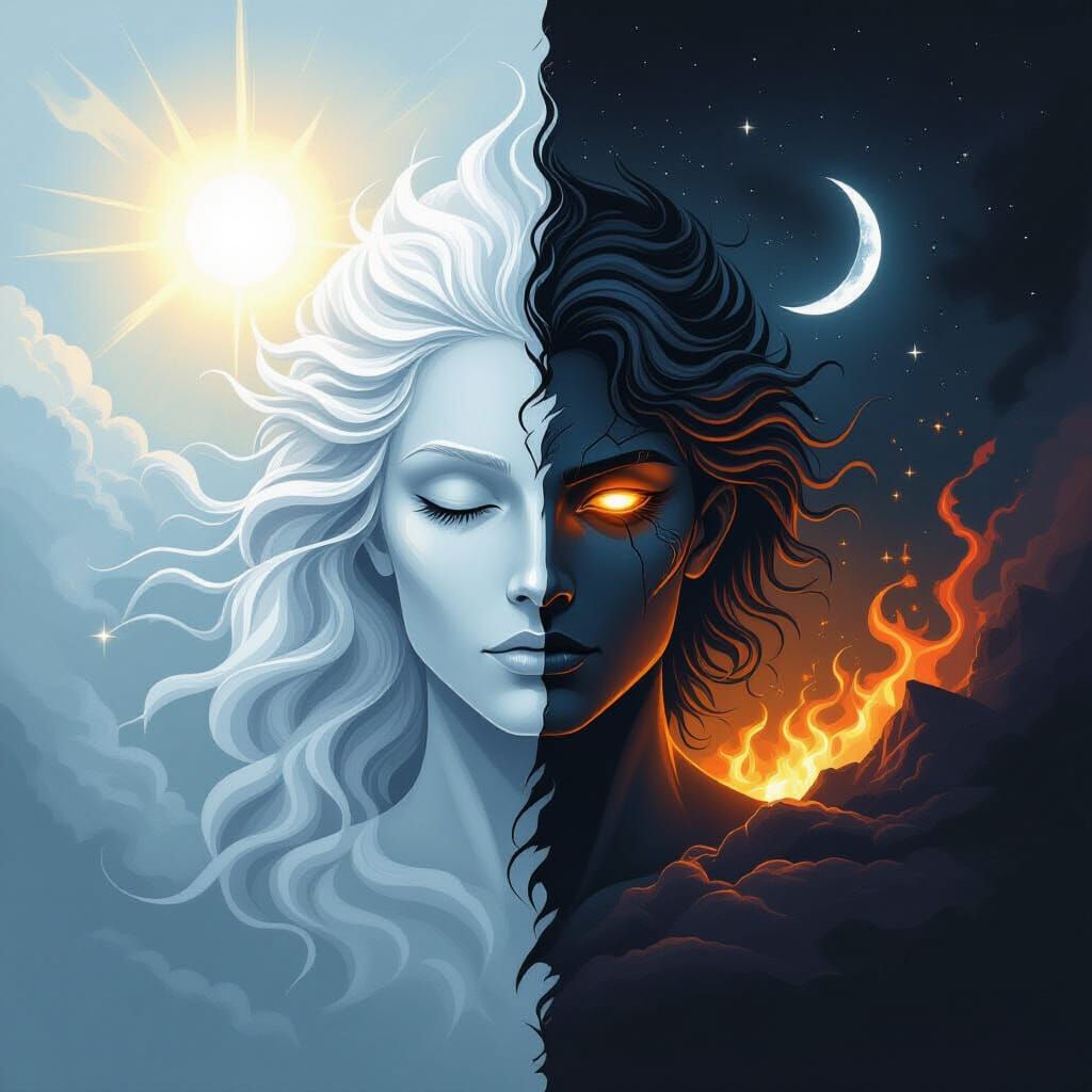 Elemental Opposites: Light and Dark Contrasted