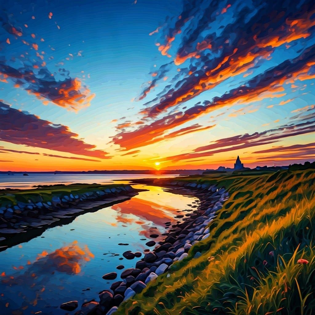 Abstract Impressionist Painting of Malahide, Ireland