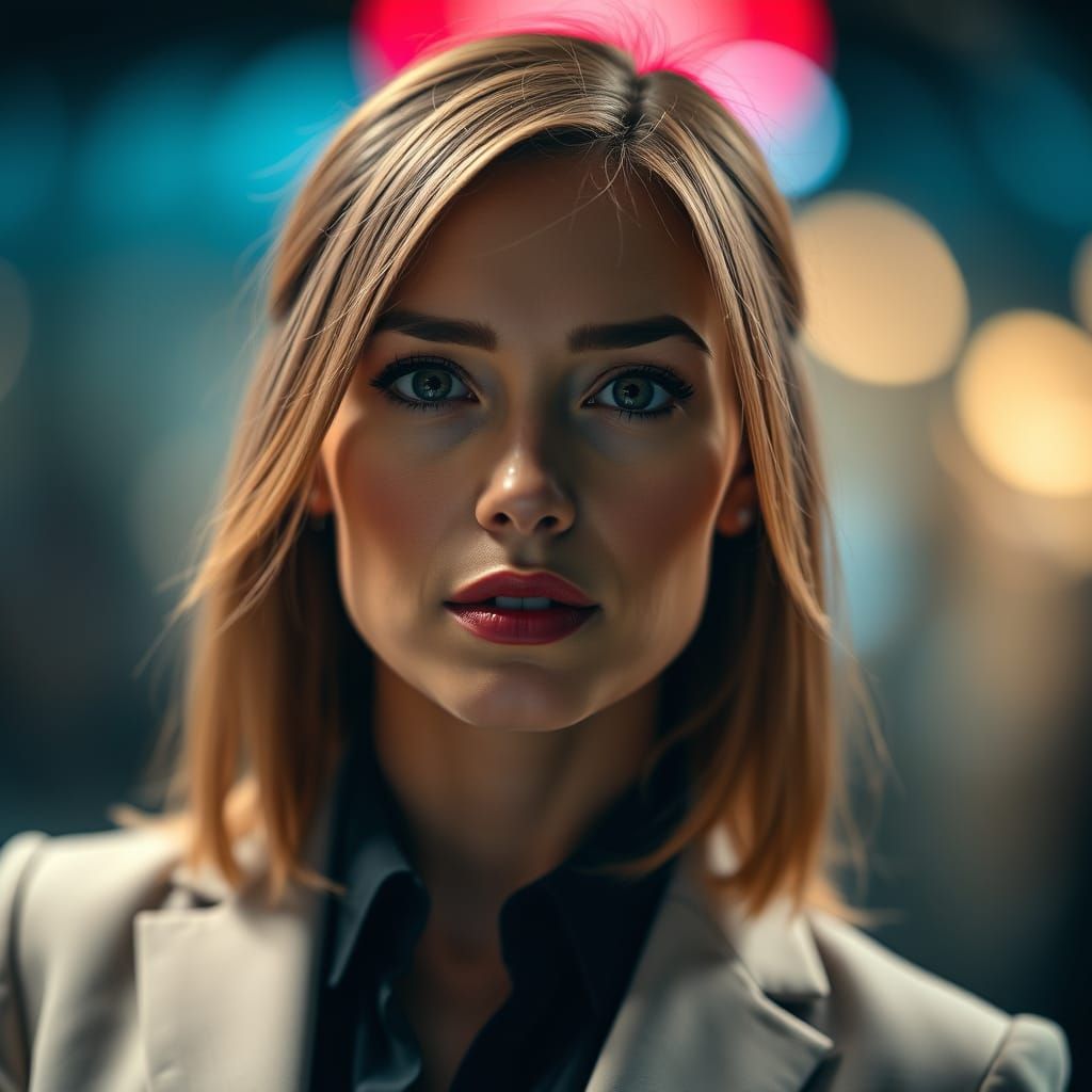 Intimate Portrait of a Woman in Dramatic Studio Lighting