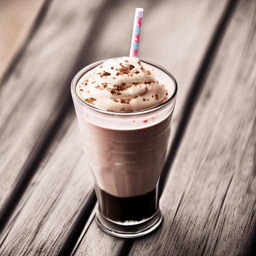 Milkshake in Professional Photography Style
