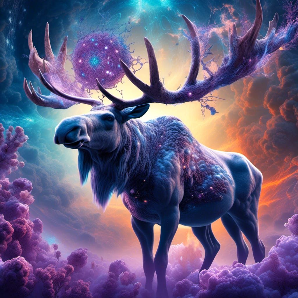 Holographic Cosmic Moose in Astral Galaxy