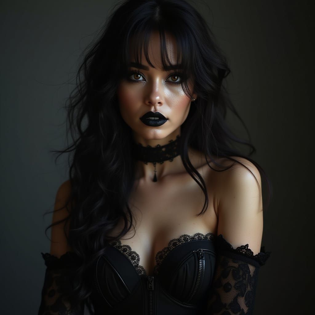 Beautiful Woman in Gothic Style