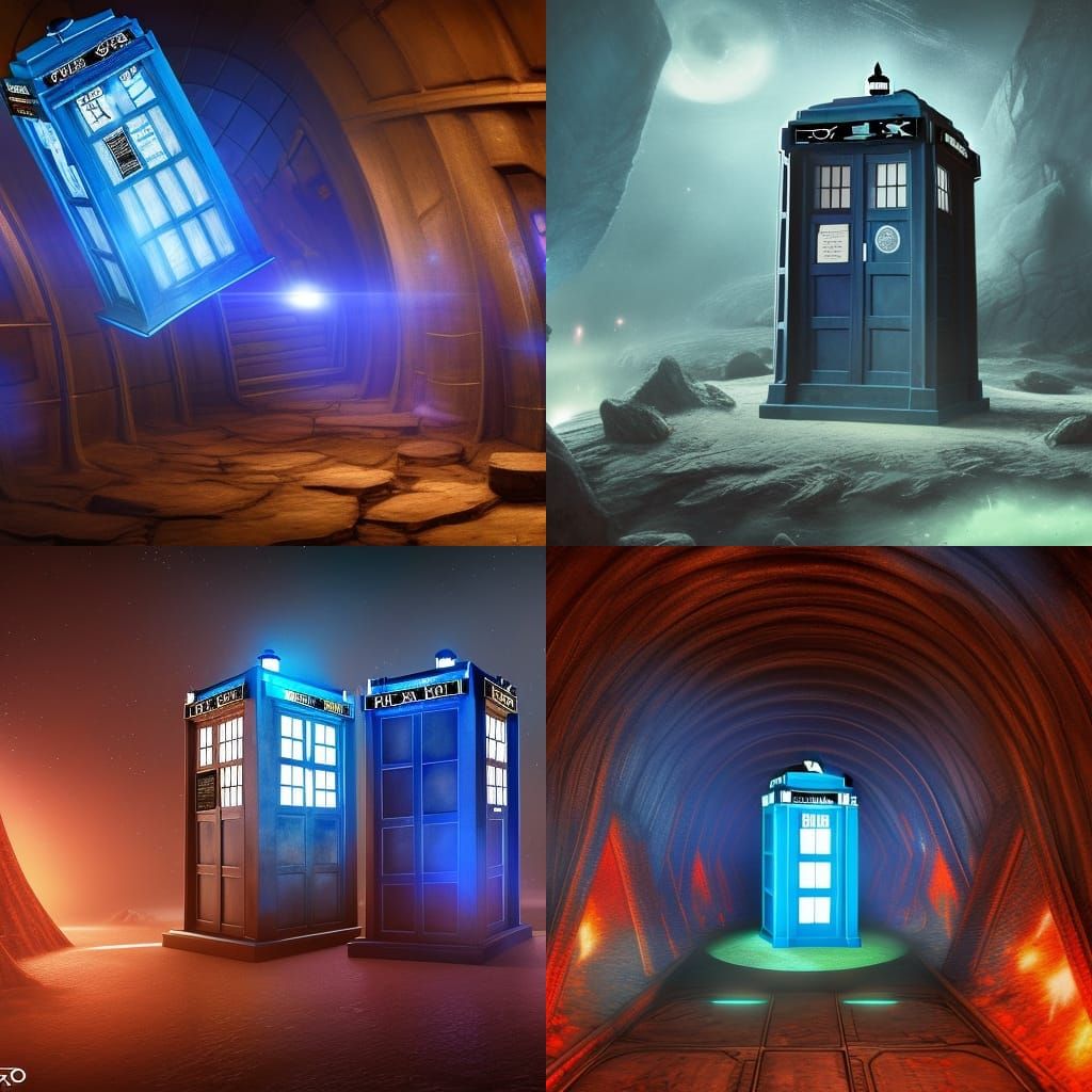 Doctor Who Tardis Time Travel Tunnel Art
