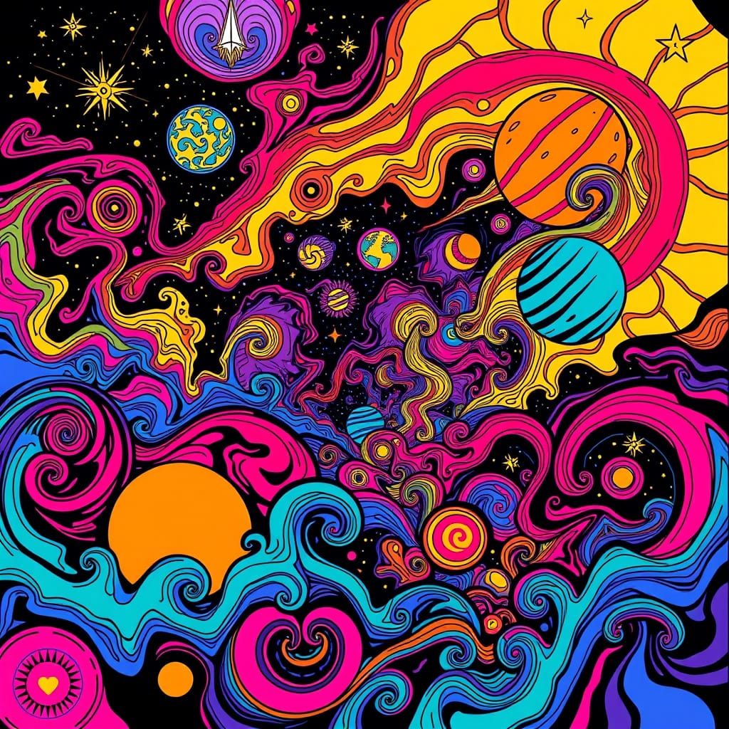 Psychedelic Patterns in Cosmic Colors