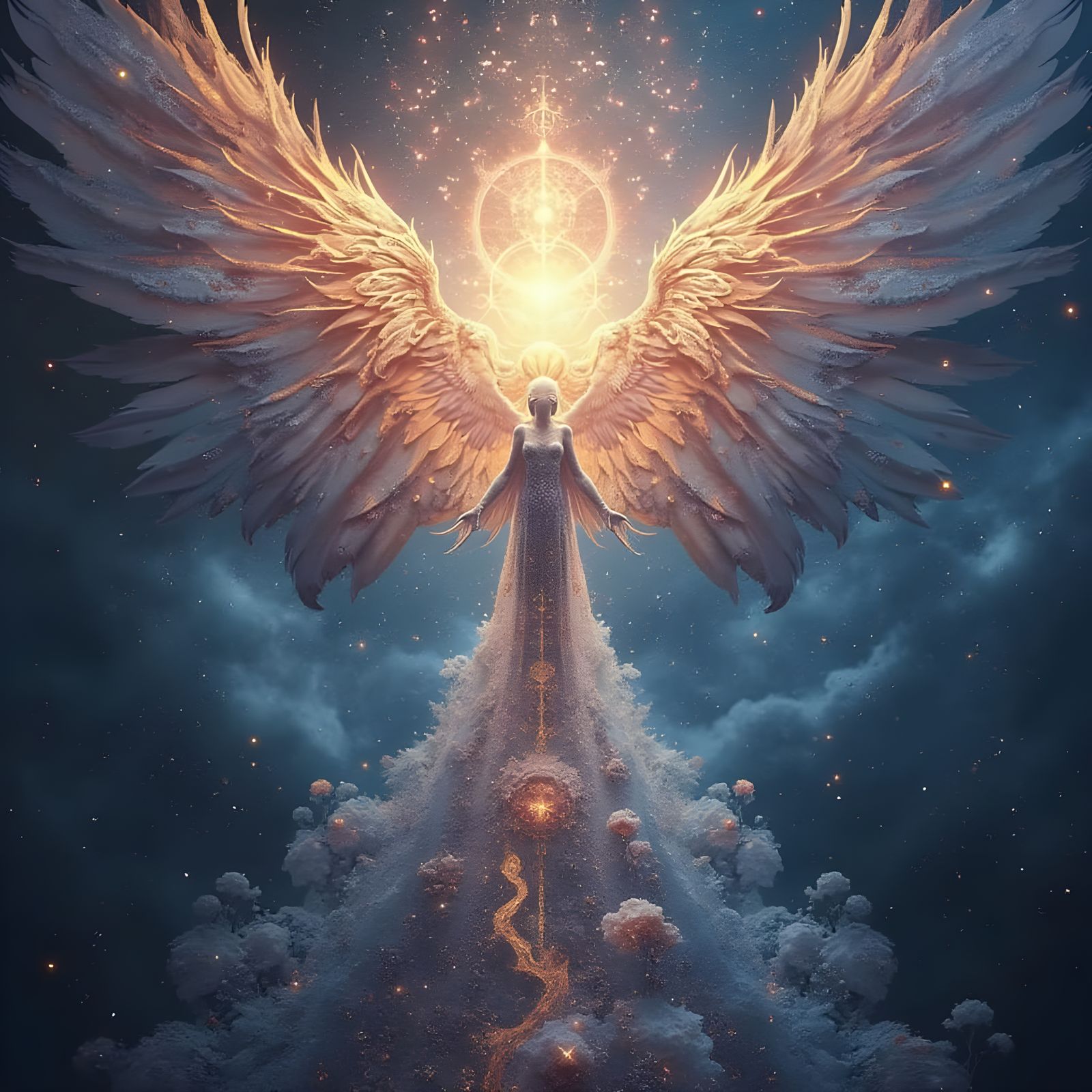 Ethereal Angelic Patterns with Sacred Geometry