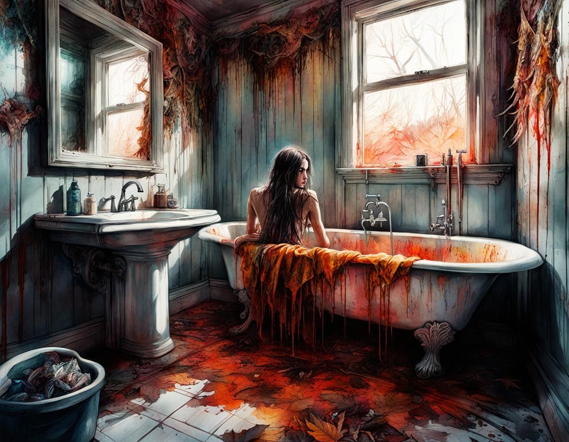 Macabre Cronenberg Monster in Neon Wasteland