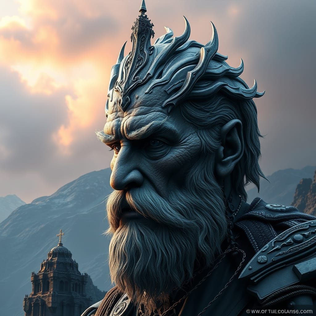 Statue of an old man