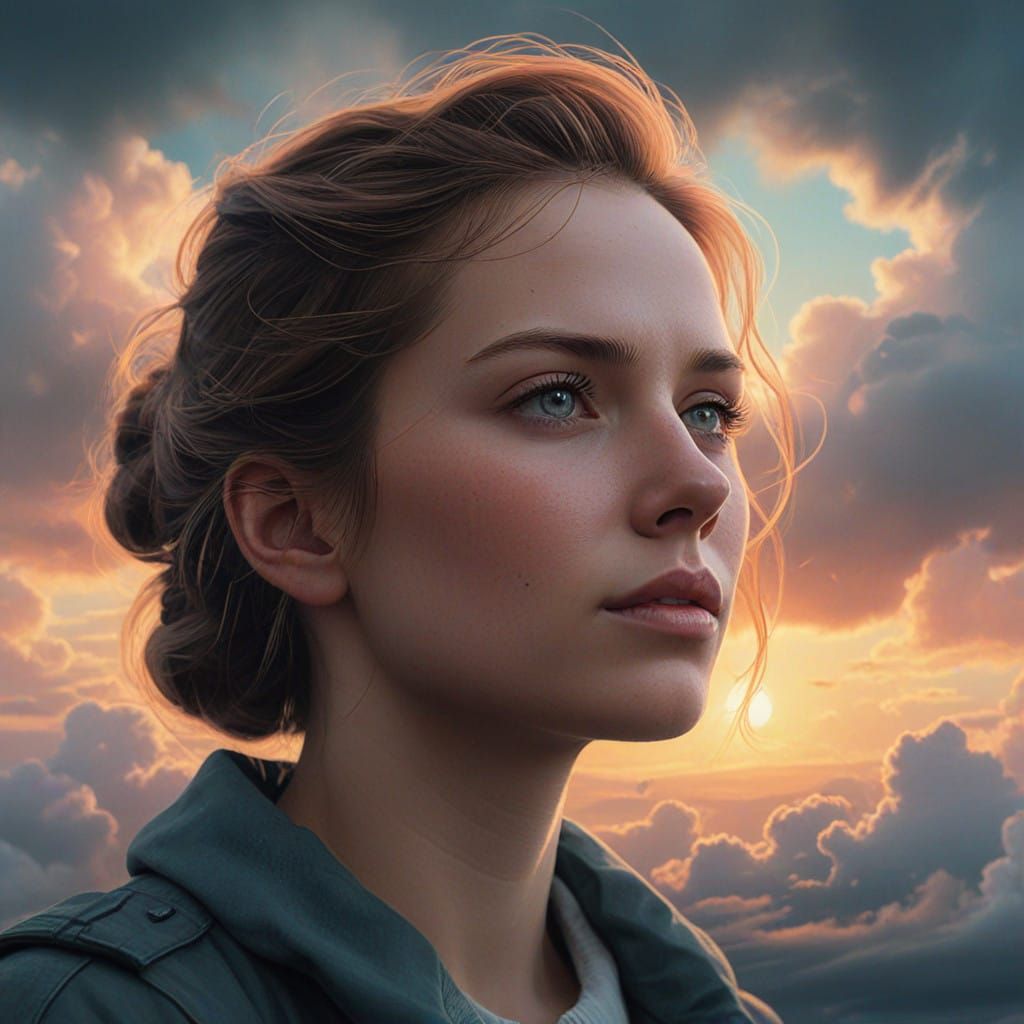 Dreamy Portrait in High Contrast Realism