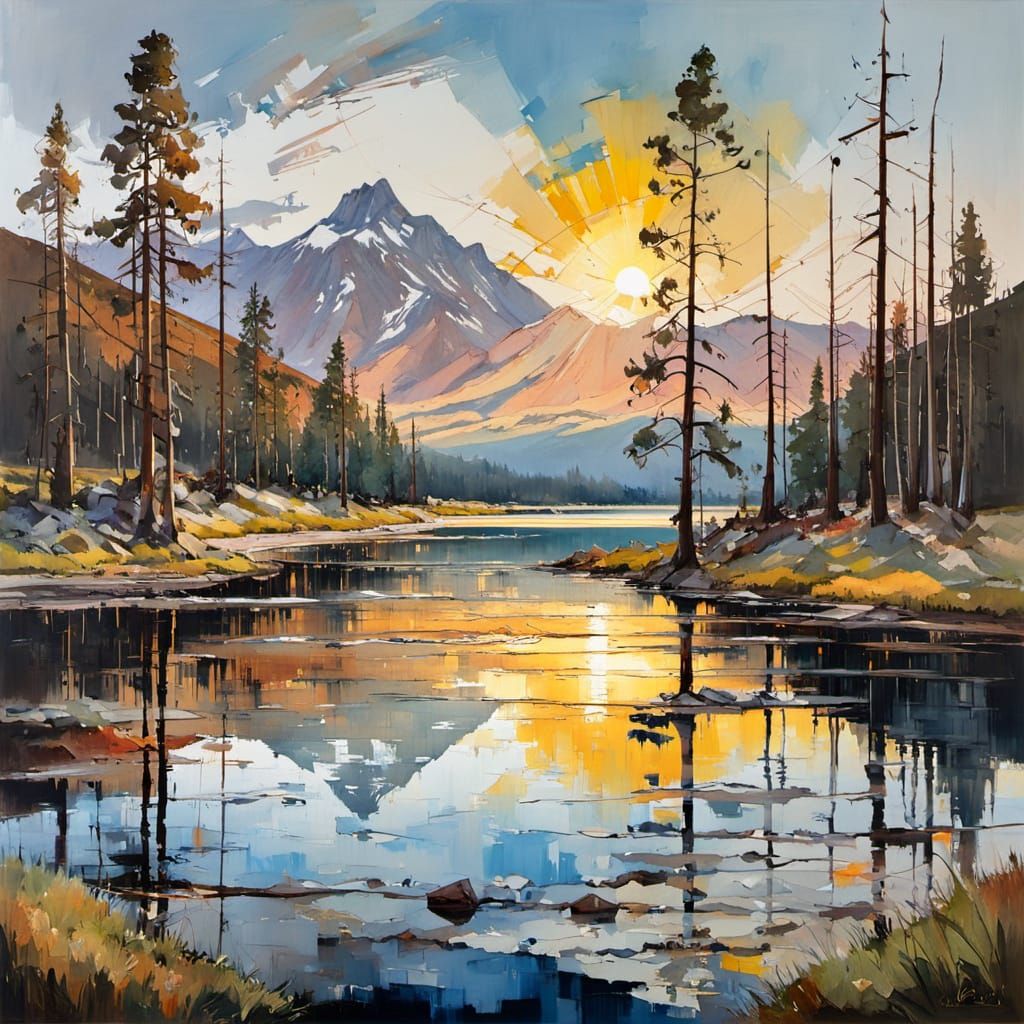 summer Yellowstone landscape