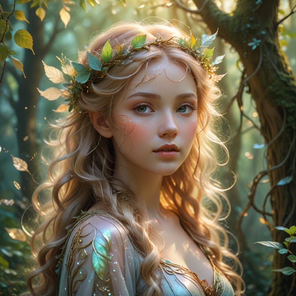 Enchanting Goddess of the Whimsical Forest