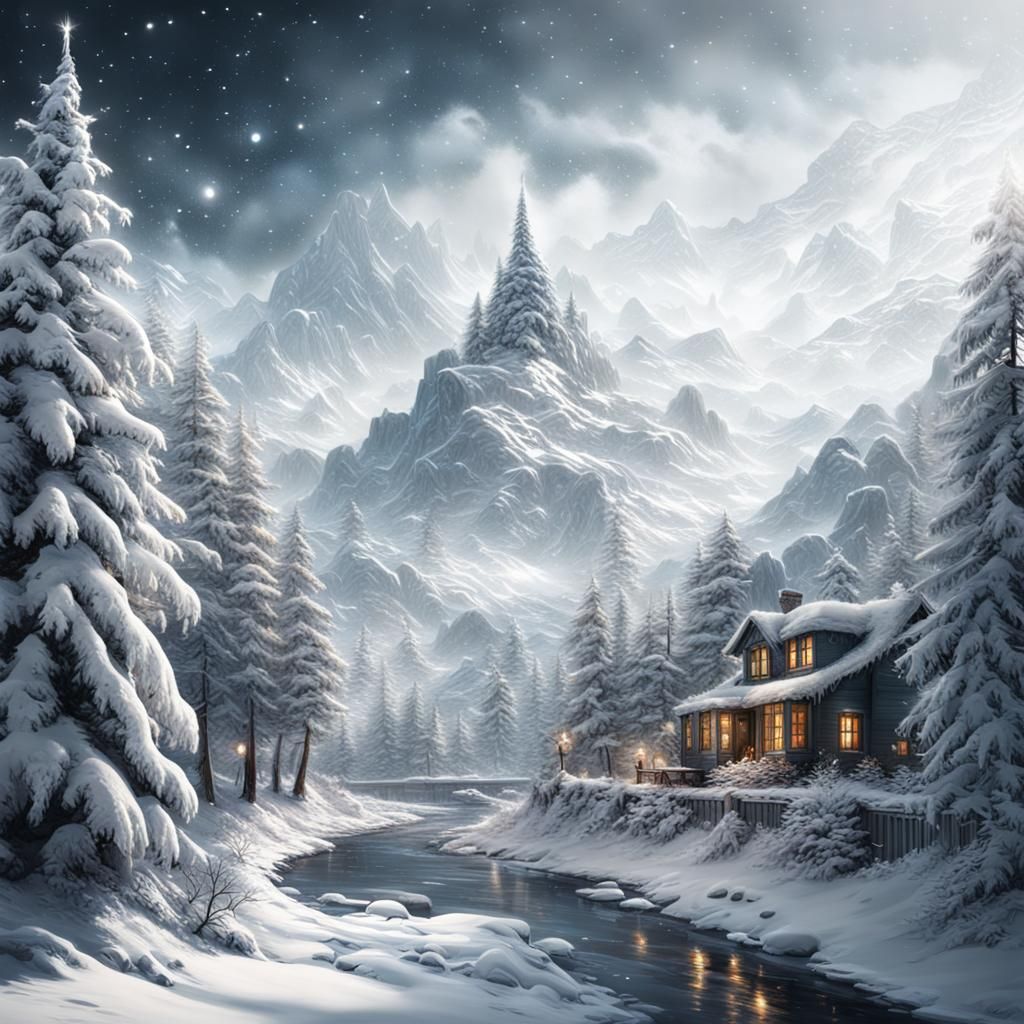 Dreaming of a White Christmas: Digital Matte Painting