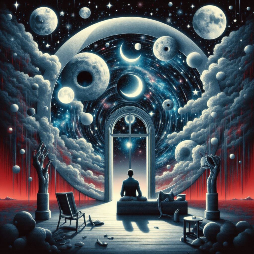 Abstract Digital Art with Dimensional Flux