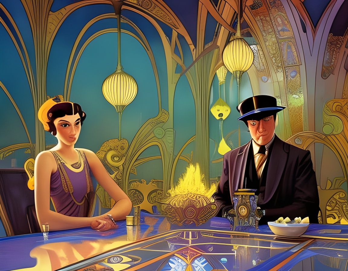 Clue Reimagined: Art Nouveau Graphic Novel Concept