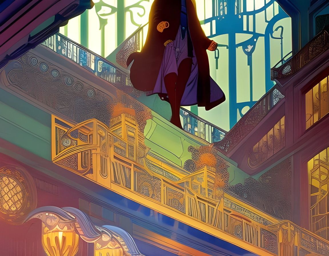 Clue Graphic Novel Concept Art in Art Deco Style