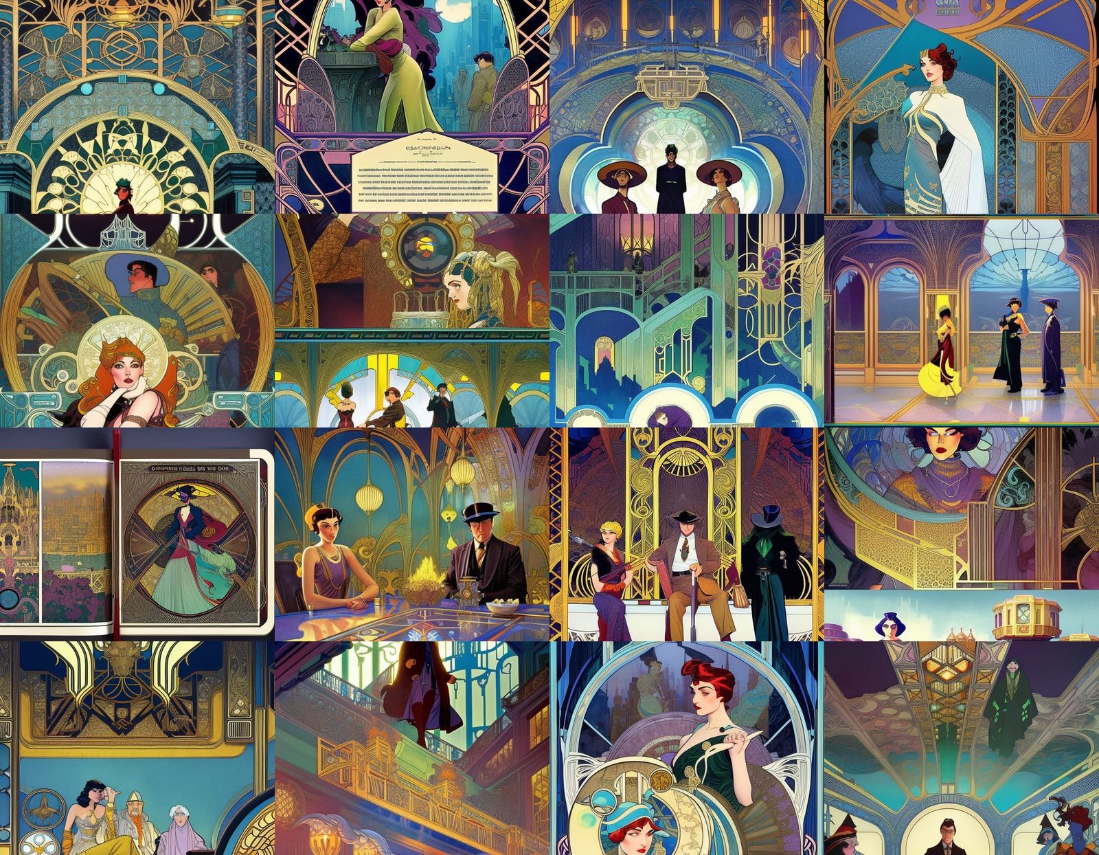 Clue Graphic Novel in Art Nouveau Style