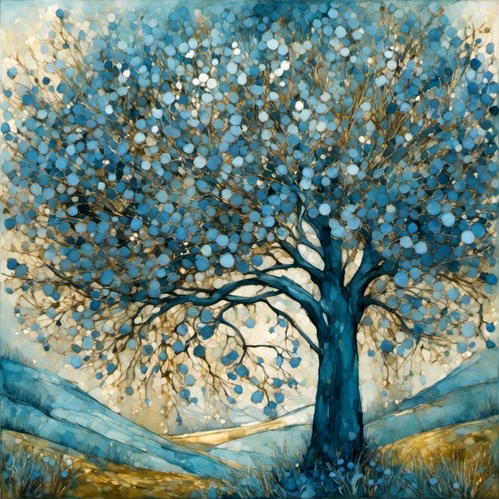 Enchanted Spring Forest with Blue Hyacinths