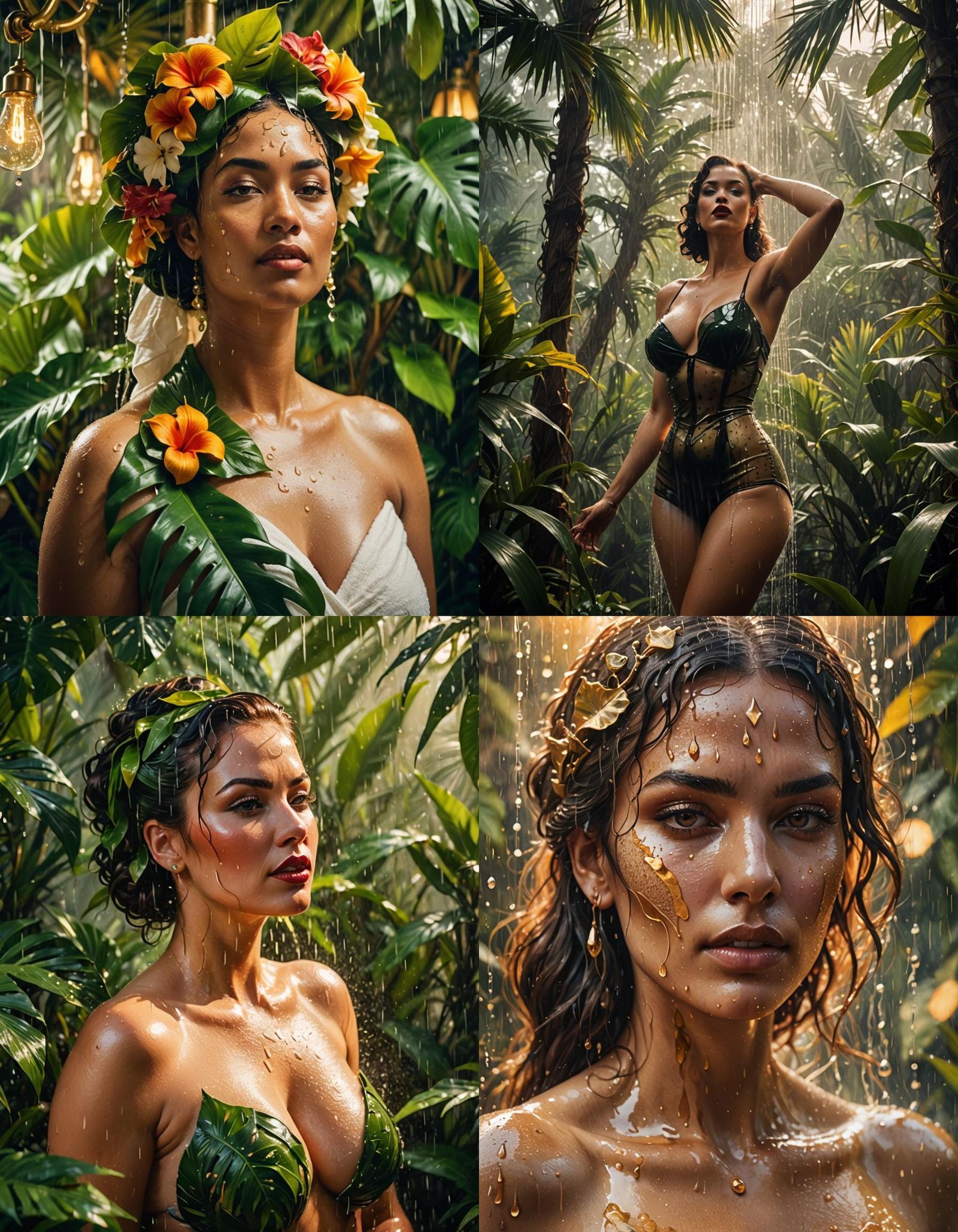 Tropical Shower Siren: Voluptuous Oasis