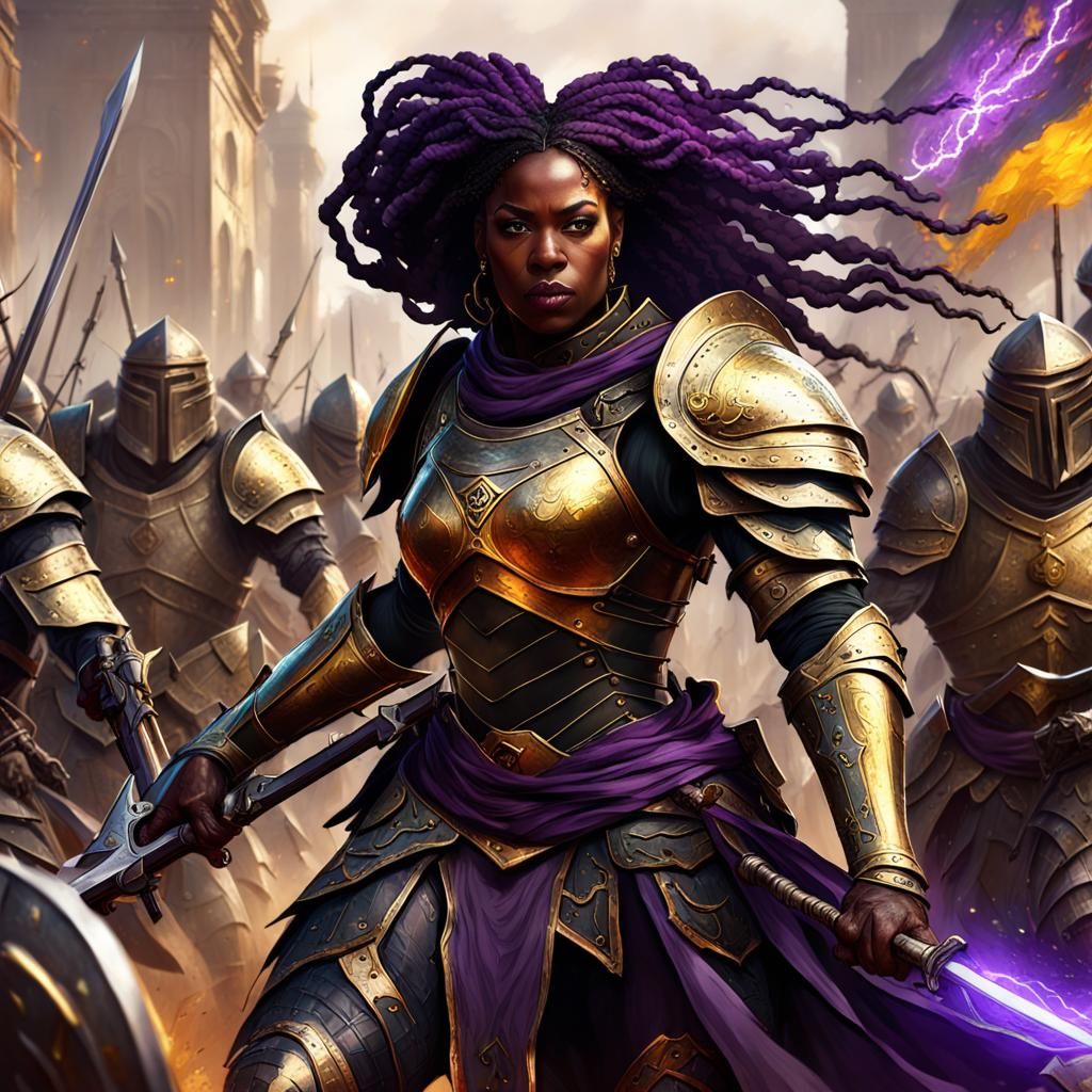 Armored Warrior's Charge: Dark Fantasy Concept Art