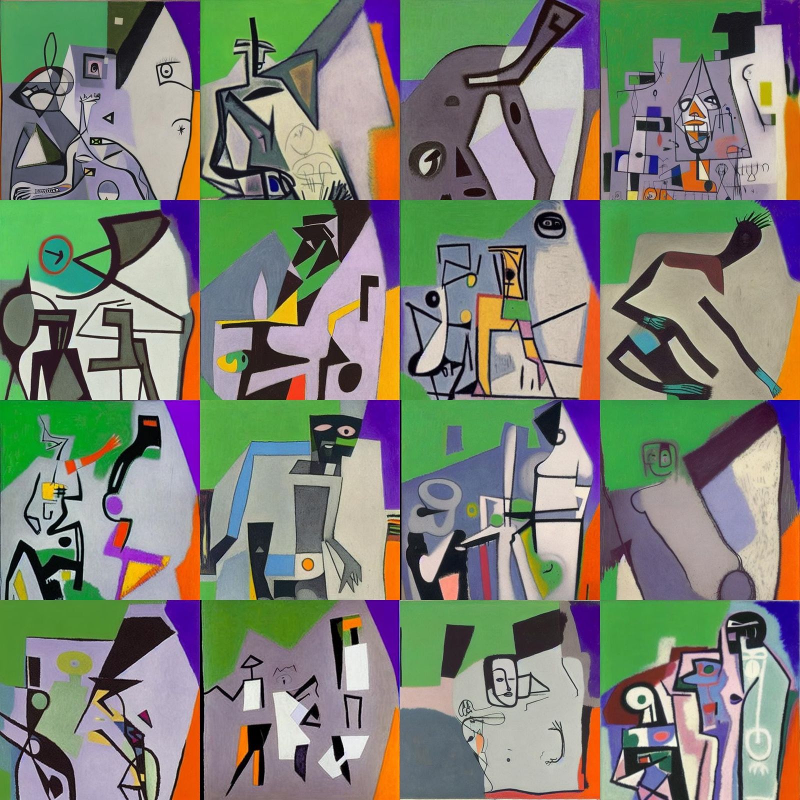 Abstract Expressionist Pelvic Exam in Dark Tones