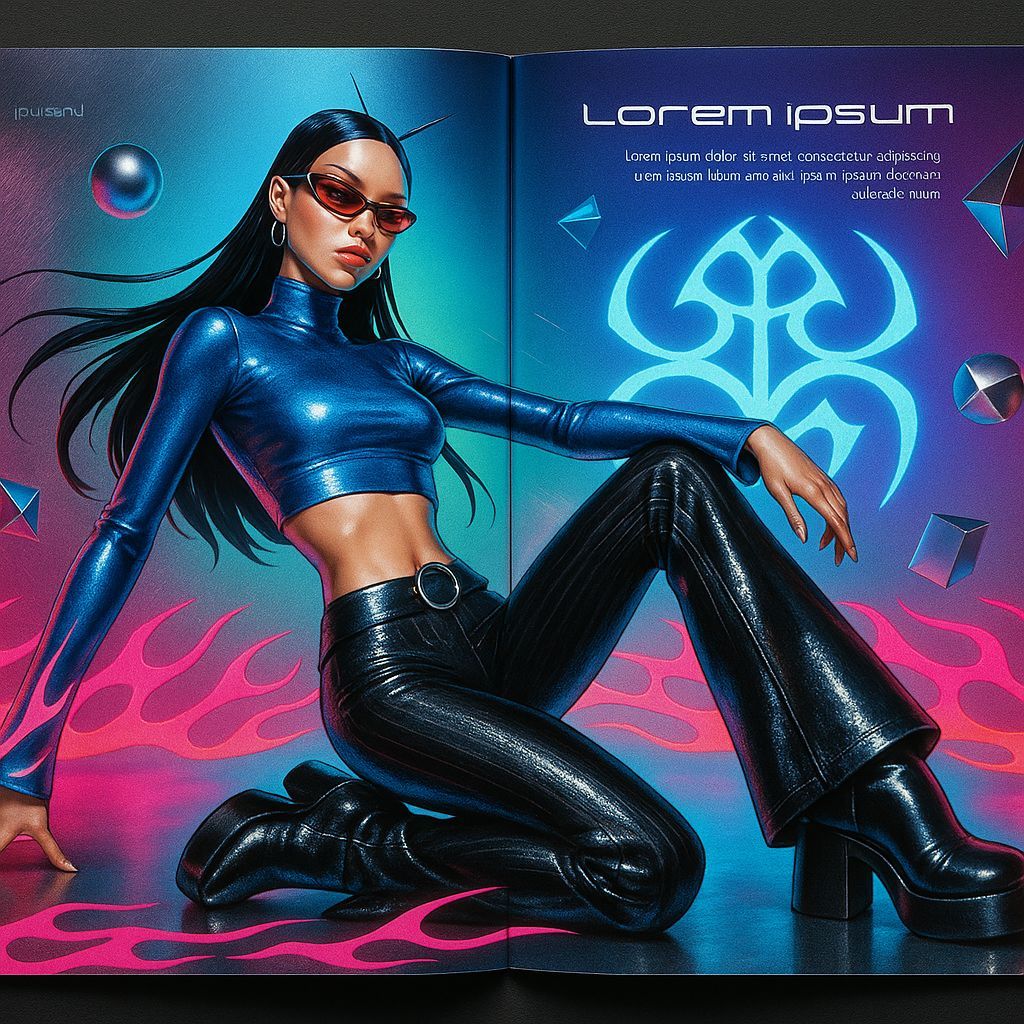 Surreal Y2K Editorial Spread in Futuristic Fashion