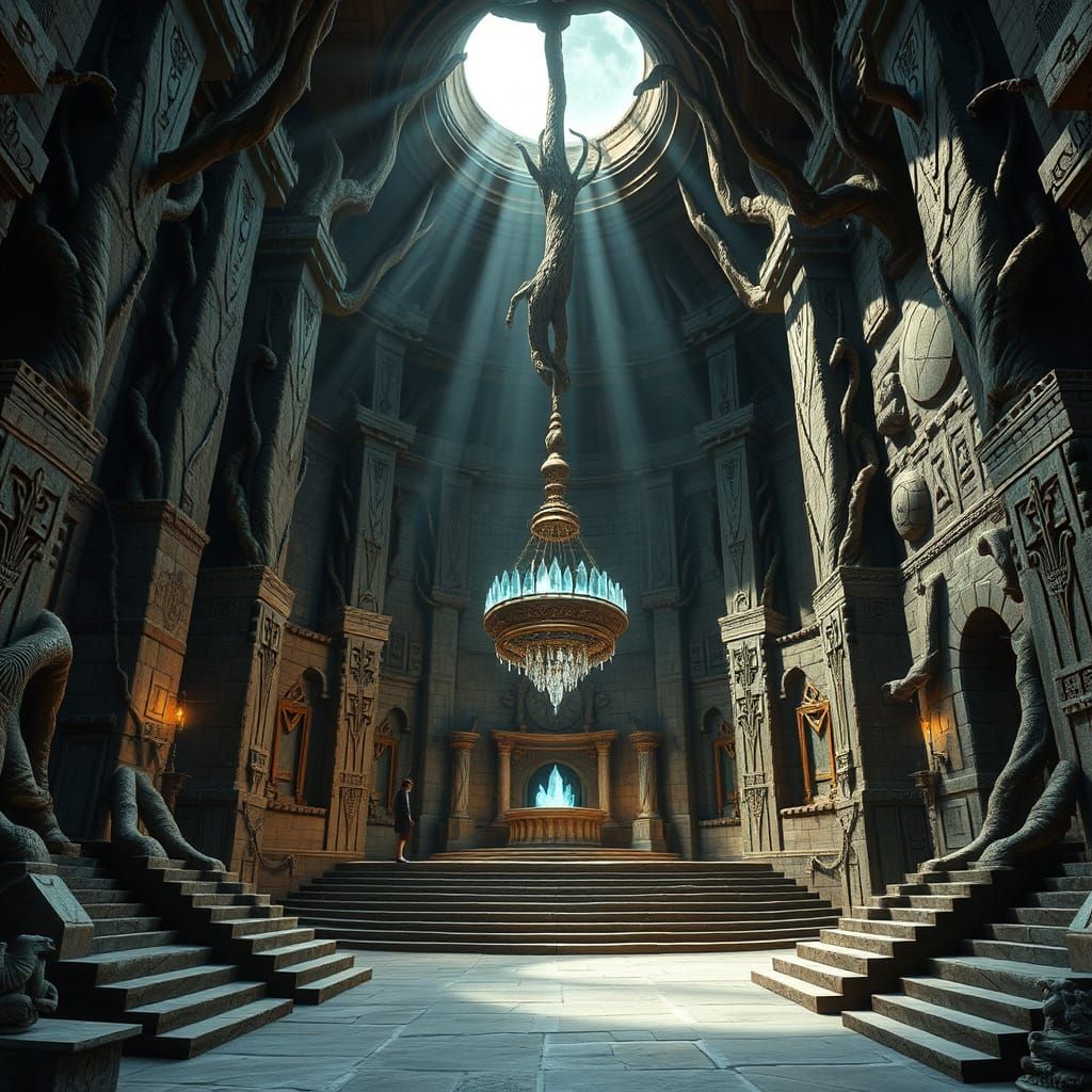 Gothic Stone Nest at Gloomperch's Crown in High Contrast Sty...