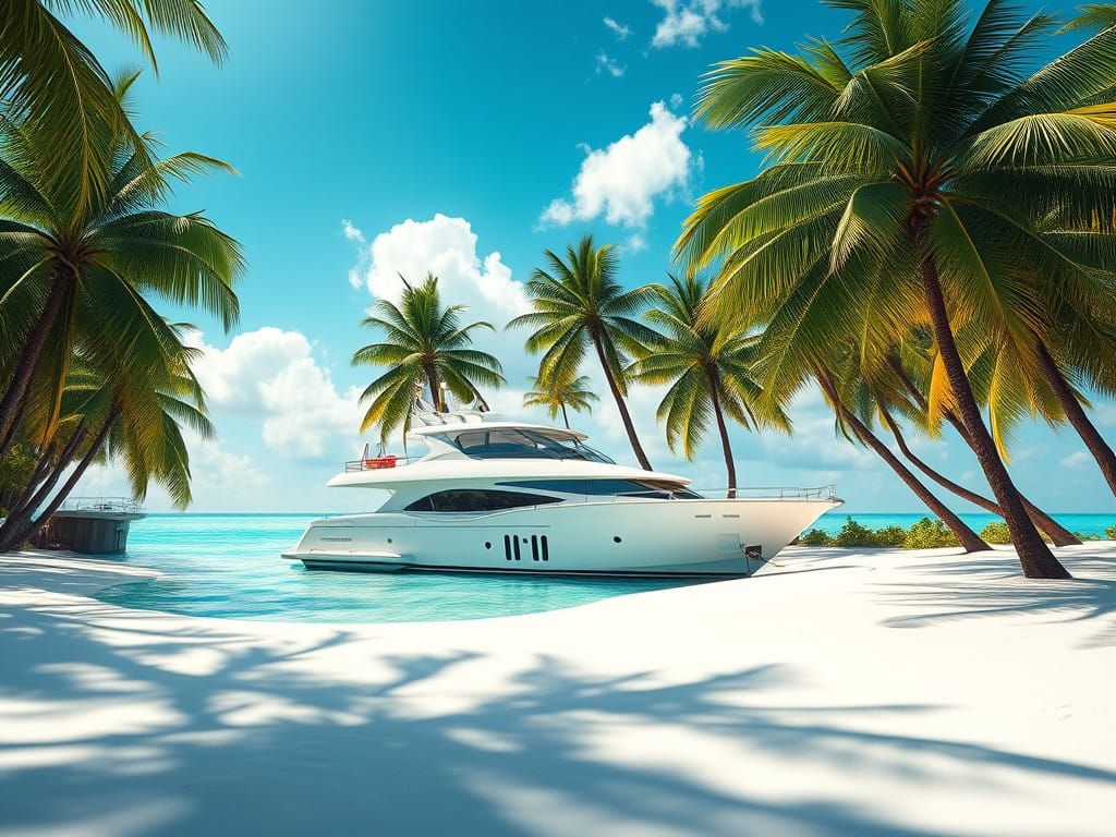 Serenity by the Turquoise Sea in a Luxurious Yacht Scene